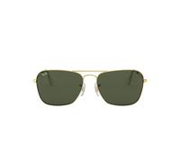 Ray-Ban Unisex Rb 3136 Sonnenbrille, Gold (Gestell: Gold, Gläser: Grün Klassisch 001), Large (Herstellergröße: 55)