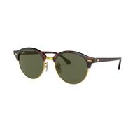 Ray Ban Unisex Sonnenbrille Clubround, Gr. Medium (Herstellergröße: 51), Mehrfarbig (Gestell: havana, Gläser: grün 990)