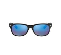 Ray Ban Unisex Sonnenbrille New Wayfarer, Gr. Large (Herstellergröße: 55), Schwarz (Gestell: Schwarz, Gläser: Blau Flash 622/17)
