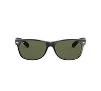 Ray Ban Unisex Sonnenbrille New Wayfarer, Gr. Large (Herstellergröße: 55), Schwarz (schwarz transparent 6052)