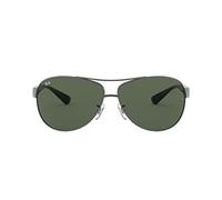 Ray-Ban Unisex Mod. 3386 Sonnenbrille, Mehrfarbig (Gestell: Gunmetal/Schwarz, Gläser: Grün Klassisch 004/71), X-Large (Herstellergröße: 67)