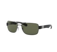 Ray Ban Unisex Sonnenbrille RB3522, Gr. X-Large (Herstellergröße: 61), Grau (Gestell: Gunmetal, Gläser: Polarized Grün Klassisch 004/9A)
