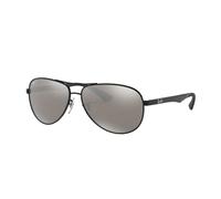 Ray Ban Unisex Sonnenbrille, RB8313 002/K7 58, Gr: 58, Schwarz (Gestell: schwarz (shiny) Glas: polarisiert grau verspiegelt 002/K7)