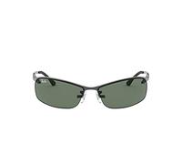 Ray-Ban Unisex Top Bar Sonnenbrille, Grau (Gestell: Gunmetal, Gläserfarbe: Grün Klassisch 004/71), Large (Herstellergröße: 63) EU