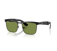 Ray-Ban Unisex Wayfarer Deluxe Sonnenbrille, Mattschwarz/Grün
