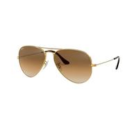 Ray Ban UnisexRb3025 Aviator Large Metal Aviator Sonnenbrille, Braun(Gestell: Gold, Gläser: Kristall braun Verlauf)