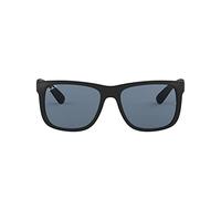 RayBan 0RB4165 Justin Classic Sonnenbrille LargeHerstellerGröße 55, Schwarz Gestell Schwarz Gläser Polarized Blau Klassisch 6222V