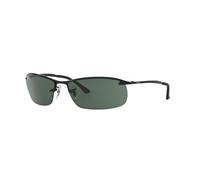 Rayban Herren 0RB3183 006/71 63 Sonnenbrille, Schwarz (Matte Black/Green)