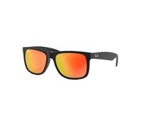 Rayban - Lifestyle-Sonnenbrillen - Justin Classic Matte Rubber Black Red Mirror - schwarz schwarz one size
