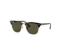 Rayban - Lunettes de soleil lifestyle - Clubmaster Polished Black On Arista G-15 Green - schwarz schwarz one size
