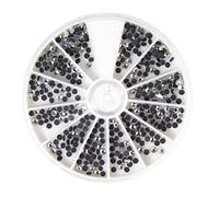 Rayher 15128801 Hotfix Strasssteine aus Glas, 3 mm ø, Farbe: bergkristall, Sortierbox 420 Stück, Glas-Strasssteine, Schmucksteine zum Aufbügeln