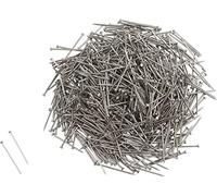 Rayher 2106000 Stecknadeln mit Kopf, Länge 18 mm, ca. 820 Stück, Kopfstifte aus Metall (Stahl), in Kunststoffbox, 50 g, silberfarben, zum Basteln und Nähen, Pailletten Stecknadeln