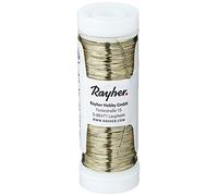 Rayher 2405596 Schmuck-Häkeldraht, creme, 0,30 mm ø, Spule 50 m, Schmuckdraht, farbig lackierter Kupferdraht, zum Basteln von Schmuck und Edelsteinbäumchen