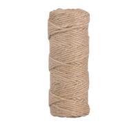 Rayher 4200131 Jutegarn, 3fach, 3,5 mm ø, Spule 50 m, Farbe natur, Jute-Schnur, Bindegarn, Bindeschnur, Dekokordel, Jutekordel