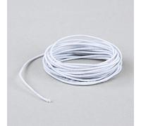 Rayher 55940102 Gummifaden, 2 mm ø, Rolle 5 m, weiß, elastische Gummischnur, zum Nähen von Behelfsmasken, für Armbänder usw.