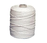Rayher 7205000 Kettgarn, Rolle 220 m, 6-fädig, weiß, 35% Baumwolle, 65% Polyester, zum Bespannen von Webrahmen, Häkelgarn, 1 mm, 1-Pack