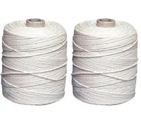 Rayher 7205000 Kettgarn, Rolle 220 m, 6-fädig, weiß, 35% Baumwolle, 65% Polyester, zum Bespannen von Webrahmen, Häkelgarn, 1 mm, 1-Pack (Packung mit 2)