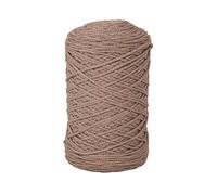 Rayher Braidy Recycling Garn, geflochten, 2 mm ø, taupe, Knäuel ca. 250 m (250 g), Knüpfgarn, Macrameegarn, 42009509