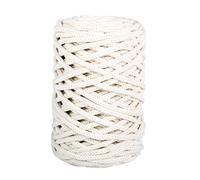 Rayher Braidy Recycling Garn, geflochten, 4 mm Ø, elfenbein, 250 g Knäuel, Lauflänge ca. 65 m, Strickgarn, Häkelgarn, Textilgarn, Bastelgarn, 42010104