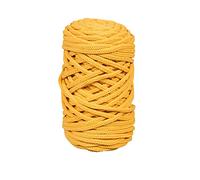 Rayher Braidy Recycling Garn, geflochten, 4 mm ø,honiggelb, 250 g Knäuel, Lauflänge ca. 65 m, Strickgarn, Häkelgarn, Textilgarn, Bastelgarn, Knüpfgarn, Macrameegarn, 42010166
