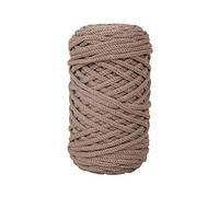 Rayher Braidy Recycling Garn, geflochten, 4 mm ø, taupe, Knäuel ca. 60 m (250 g), Knüpfgarn, Macrameegarn, 42010509
