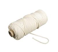 Rayher Garn, weiß, ca. 280 g, 80 % Baumwolle, 20 % Polyester, Baumwollgarn, Baumwollkordel, Makramee Garn, Kettgarn, Schnur, Kordel zum Basteln, 4400302, 3,7 mm ø, 70 m