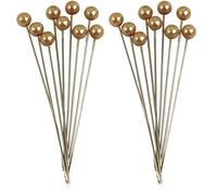 Rayher Hobby 2115906 Perl-Kopfstecknadel, 64 und 6 mm, SB-Box 25 Stück, Gold (Packung mit 2)