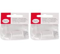 Rayher Hobby 89300100 Aufreihgarn für Rocailles, schneeweiss, Spule 50 m, Stärke 0,27 mm ø, ideal für Delica-Rocailles 1,6 mm, Perlenaufreihgarn 100% Nylon, extrem dünn und reißfest