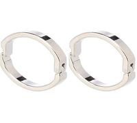 Rayher Hobby Rayher 2229622 Kettenverschluß Clip, silber, 25 x 20 mm, Material: Brass, Verschluss, Kettenverkürzer, Kettenverschlußring, Schmuckverschluss, nickelfrei, 2229622 (Packung mit 2)