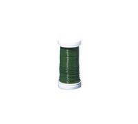 RAYHER HOBBY Rayher 2400113 Blumendraht, grün lackiert, 0,35 mm ø, Spule 100 m, Material Eisen, nickelfrei, Basteldraht, Wickeldraht