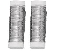 RAYHER HOBBY Rayher 2403600 Silberdraht mit Kupferkern, 0,25 mm ø, Kunststoffspule 100 m, nickelfrei, Silberdraht zum Basteln, Bindedraht, Wickeldraht, Schmuckdraht, Silber (Packung mit 2)
