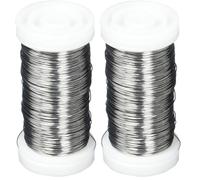 RAYHER HOBBY Rayher 2425000 Blumendraht, geglüht, 0,35 mm ø, SB-Btl. Spule 100 m, Material Eisen, nickelfrei, Basteldraht, Wickeldraht, silber (Packung mit 2)