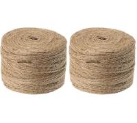 Rayher Hobby Rayher 4200331 Jutegarn, 3fach, 3,5 mm ø, Spule 280 m, Farbe Natur, Jute-Schnur, Bindegarn, Bindeschnur, Dekokordel, Jutekordel (Packung mit 2)