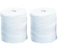 Rayher Hobby Rayher 4200402 Jutegarn, 6 Fach, 6 mm ø, Spule 35 m, Jute-Schnur, Bindegarn, Bindeschnur, Dekokordel, Jutekordel, weiß (Packung mit 2)