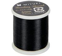 Rayher Hobby Rayher 89300576 Aufreihgarn für Rocailles, schwarz, Spule 50 m, Stärke 0,27 mm ø, ideal für Delica-Rocailles 1,6 mm, Perlenaufreihgarn 100 % Nylon, extrem dünn und reißfest