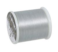 Rayher Hobby Rayher 89300606 Aufreihgarn für Rocailles, silber, Spule 50 m, Stärke 0,27 mm ø, ideal für Delica-Rocailles 1,6 mm, Perlenaufreihgarn 100 % Nylon, extrem dünn und reißfest