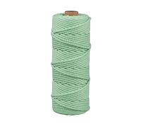 Rayher Makramee Garn, mintgrün, 3 mm ø, Rolle 70 m, ca. 210 g, Strickgarn, Häkelgarn, Textilgarn, Bastelgarn, 44007408