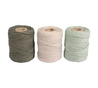 Rayher Makramee Garn olive, sand, eukalyptus Ø 1,0 mm 3 St. 1 Pack = 3 St.