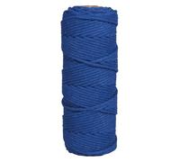 Rayher Makramee Garn, royalblau, 3 mm ø, Rolle 70 m, ca. 210 g, Strickgarn, Häkelgarn, Textilgarn, Bastelgarn, 44007376