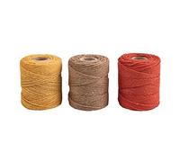 Rayher Makramee Garn selfgelb, natur, terrakotta Ø 1,0 mm, 3 St. 1 Pack = 3 St.