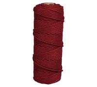Rayher Makramee Garn, weinrot, 3 mm ø, Rolle 70 m, ca. 210 g, Strickgarn, Häkelgarn, Textilgarn, Bastelgarn, 44007290
