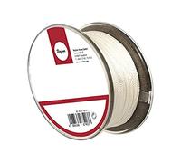 Rayher Natur-Aufreihseide, weiß, 100% Polyamid, 0, 33 mm ø, Spule 25 m, Aufreihgarn für Perlen, Perlenaufreihgarn, extrem reißfest, stabil, franst nicht aus, 8902202
