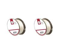 Rayher Natur-Aufreihseide, weiß, 100% Polyamid, 0, 33 mm ø, Spule 25 m, Aufreihgarn für Perlen, Perlenaufreihgarn, extrem reißfest, stabil, franst Nicht aus, 8902202 (Packung mit 2)