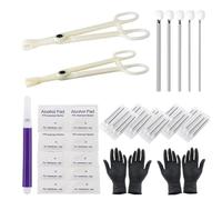 Rayyl 40 Stück Piercing Nadeln Set 12G 14G 16G 18G 20G Edelstahl Einweg Piercing Nadel und 2 Stück Piercing Clamps für Piercing Zubehör Set