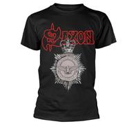 RAZAMATAZ Saxon 'Strong Arm of The Law' T-Shirt (Rückendruck), schwarz, XX-Large