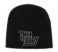 Razamataz Beanie Thin Lizzy mit Stickerei – Schwarz – Einheitsgre