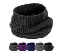 RC361 Result Winter Essentials Strickschal aus weichem Grobstrick Black One Size