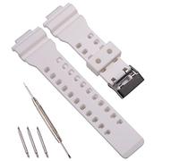 RCNZWQB 16 mm Harzarmband, kompatibel mit Casio G-Shock GA110 100 150 GD120 GLS GAX100 Herren-Uhrenzubehör (mattes Weiß)