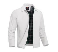 Rdruko Bomberjacke Herren Übergangsjacke Leichte Sommerjacke Blouson Jacke Sommer Frühling Herbst Windbreaker-Weiß 3XL