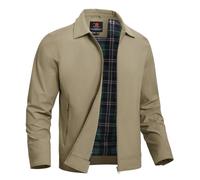 Rdruko Bomberjacke Herren Übergangsjacke Leichte Sommerjacke Blouson Jacke Sommer Frühling Herbst Windbreaker-Khaki XXL